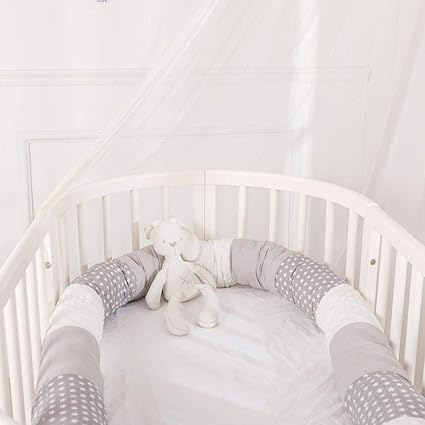 2 5 M Tour De Lit Bebe Tresse Pour Berceau Decoration Protection Pour Bebe Amazon Fr Cuisine Maison