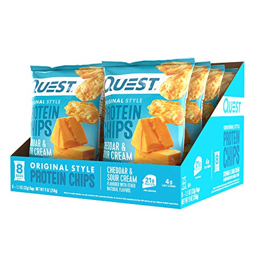 Quest Nutrition Protein Chips, Cheddar & Sour Cream, 21g Protein, 2g