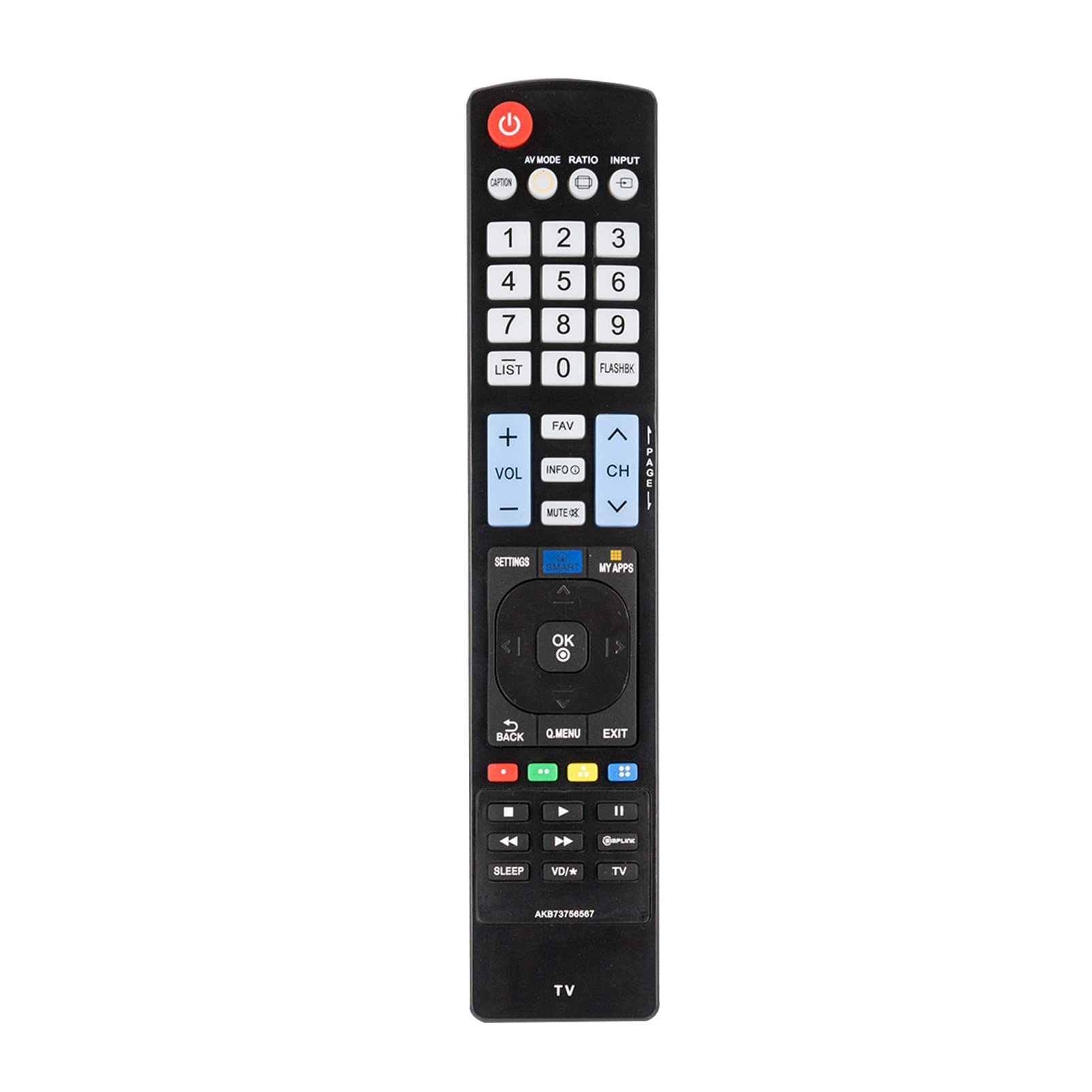 VINABTY AKB73756567 Replacement Remote Compatible with LG TV 32LB5800 32LB580B-UG 39LB5800 42LB5800-UG 47LB5800 47LB6100UG 49UB8200 50LB6100 55LB5800-UG 55LB6100 55UB8200-UH 55UB9200 AKB73756542