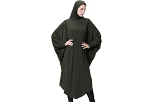 khalat Women's One-Piece Muslim Abaya Dress Large Overhead Prayer Ramadan Long Hijab Dress