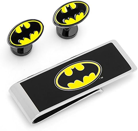 DC Comics Batman Logo Cufflinks and Money Clip Gift Set
