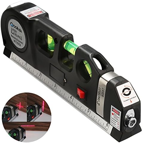 WHMING Multipurpose Laser Level laser measure Line 8ft+ Measure Tape Ruler Adjusted Standard and Metric Rulers
