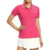 Hiverlay Women Golf Shirts Polo Shirts for Women UPF 50+ Lightweight Quick-Dry Collared Tennis Daily Shirts Work Tops
