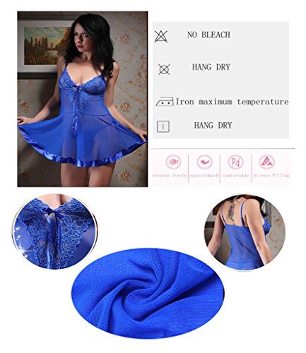 NINGMI-Women-Sexy-Babydoll-Dress-Lace-Lingerie-Set-Sling-Transparent-Nightwear
