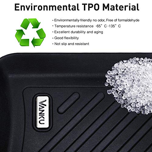 Vanku Complete Set Floor Mats for Tesla Model 3 2017, 2018, 2019, 2020