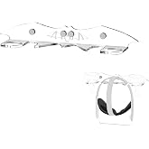 Geekria VR Wall Mount Stand Compatible with Quest 3 / Pro / 2, Valve Index, HTC Vive, PlayStation VR Game Accessories Storage Holder Hook VR Headset (Clear)