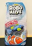New Limited Zuru Robo Alive Little Fish Collection - Water Activated BLUE TANG FISH - Dives to 6ft! Perfect Stocking Stuffer! Blue Tang Fish swims like a Real Fish! Perfect Bath Time Toy
