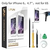 Iphone 6 Screen Replacement White with Tools Step By Step Guide Repair Kit Display Full Front Touch Screen Digitizer Frame Assembly(for 6 4.7'' White Only)