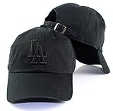 Los Angeles Dodgers MLB American Needle Tonal Ballpark Slouch Cotton Twill Adjustable Hat (Black)