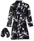 Too Cool 2 Sleep Little Boys' Dinosaur Camo Robe with Slippers, Gray, 2T