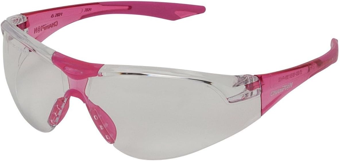 Champion Traps and Targets Shooting Glasses Youth Clear Glasses - Pink Temples(Ballistic) : Hunting Safety Glasses : Sports & Outdoors
