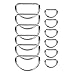 Shappy 100 Pieces Metal D Ring Non Welded Nickel Plated Loop Ring for Buckle Straps Bags Belt