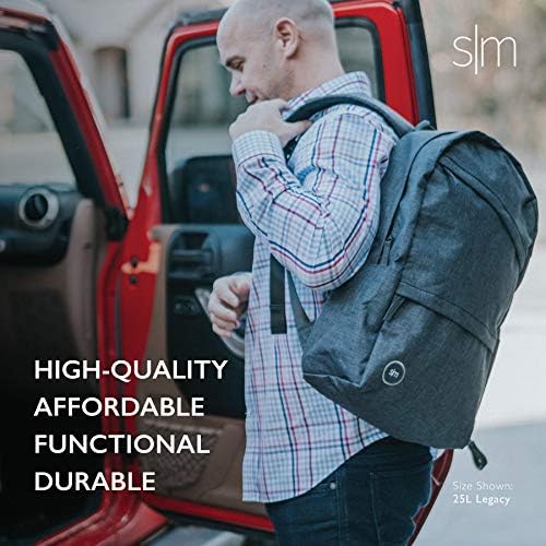 Simple Modern Legacy Backpack with Laptop Compartment Sleeve - 35L Travel Bag for Men & Women College Work School -Midnight Black 6 Simple Modern Legacy Backpack with Laptop Compartment Sleeve - 35L Travel Bag for Men & Women College Work School -Midnight Black