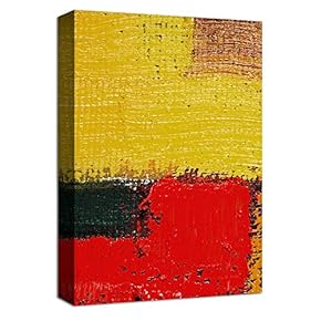 Canvas Wall Art Abstract Ink Watercolor Collage Painting Artwork for Home Prints Framed - 12x18 inches