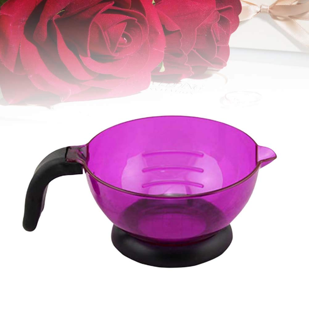 Lurrose Hair Color Bowl Hair Mixing Tinting Bowl with Handle DIY Hair Dye Tools for Salon Barbershop Hairdressers (Purple) : Beauty