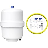 SimPure Small Water Pressure Tank for Tankless Reverse Osmosis System, RO Water Storage Tank with Fittings for Refrigerator, Ice Maker, Suitable for 1/4" and 3/8" Water Pipes