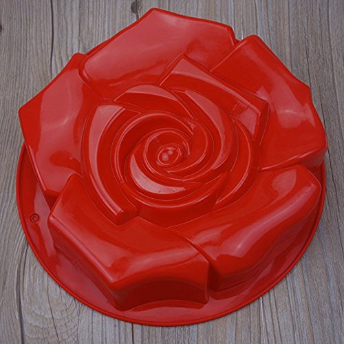 FantasyDay 11" Rose Flower Birthday Cake Mold Silicone Cake Baking Pan/Silicone Mold for Anniversary Birthday Cake, Loaf, Muffin, Brownie, Cheesecake, Tart, Pie, Flan, Bread and More #1