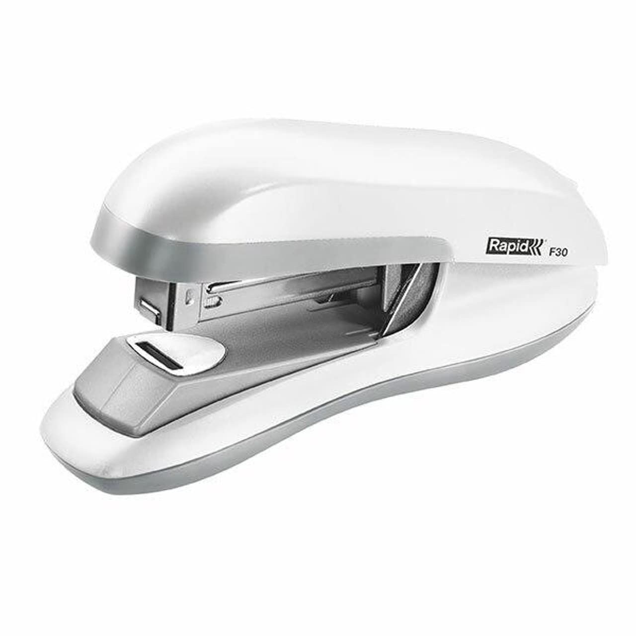 Rapid F30 Fashion Half Strip Stapler, 30 Sheet Capacity, Flat Clinch Stapling, Ergonomic Design, White, 5000358