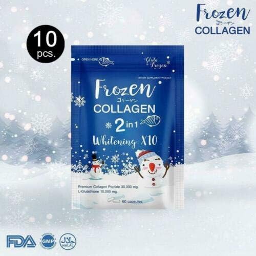 10 Sachet x Frozen Collagen Whitening x10 Younger Britening Skin Reduce Acne