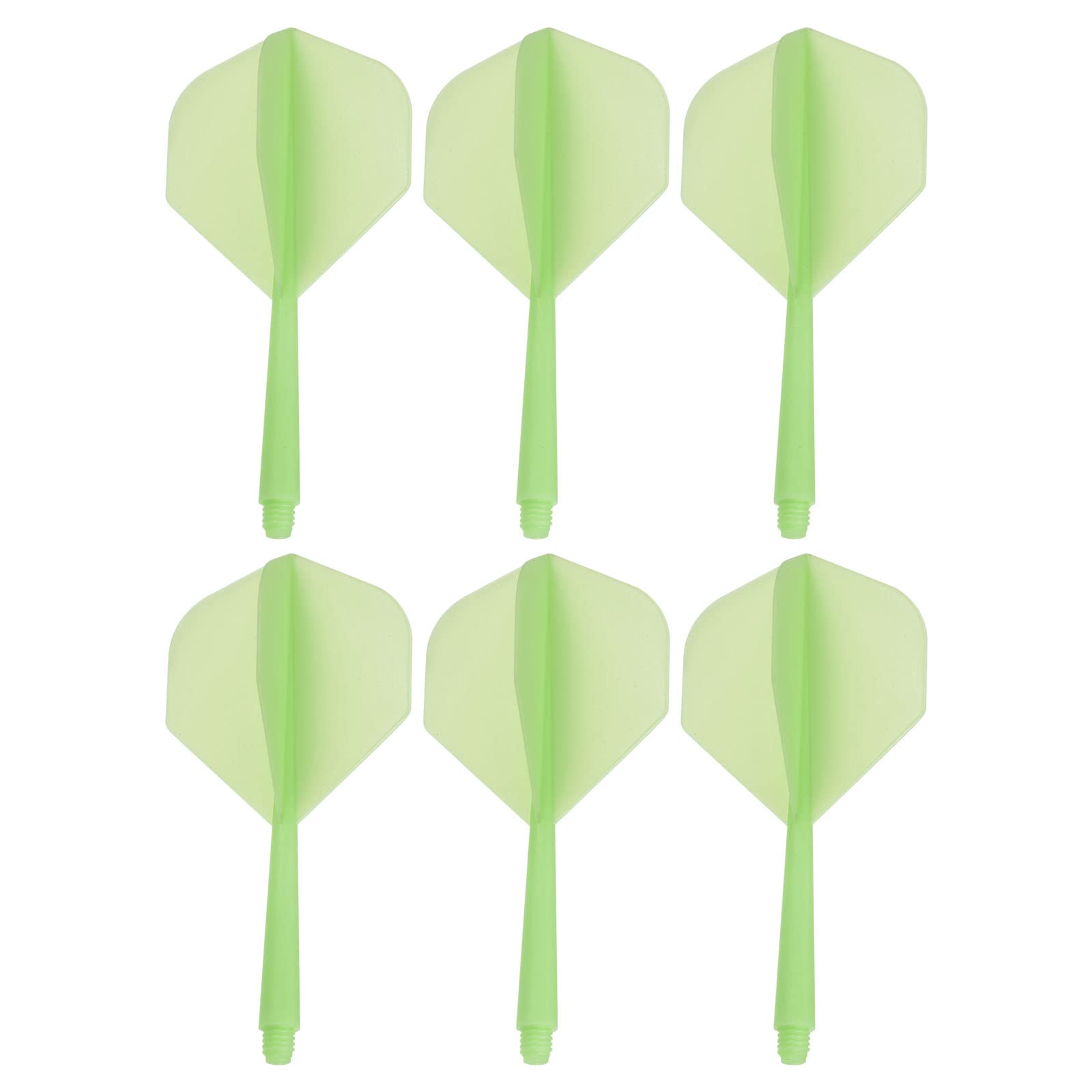 PATIKIL Integrated Dart Shaft & Flights, 6 Pack Lightweight Dart Flight Set, Green