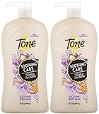 Tone Soothing Care Body Wash, Oatmeal and Shea Butter, 32 Ounce Pump Bottle (Pack of 2)