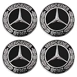 ORFORD Wheel Center Hub Caps Fit for Mercedes Benz, 4PCS 75mm/2.95