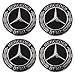 ORFORD Wheel Center Hub Caps Fit for Mercedes Benz, 4PCS 75mm/2.95