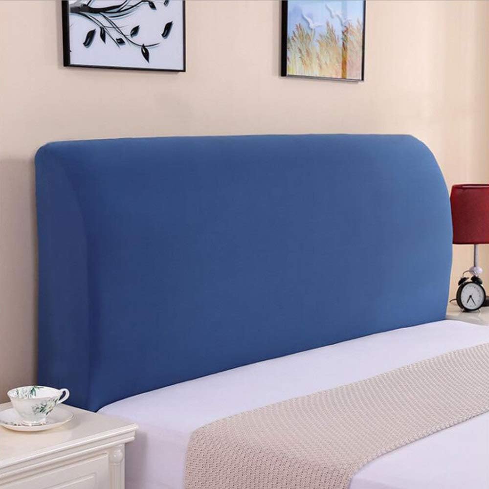 Printed Bed Headboards Slipcover Nordic Milk Silk High Elastic Fabric