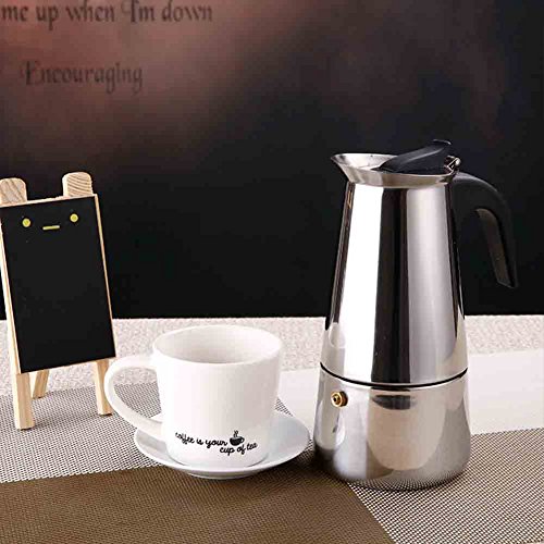 Stainless-Steel 2-Cup Electric Percolator,Coffee Maker Stovetop Coffee Pot with Coffee Percolator Design(Silver) - Thumbnail 3