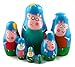 Peppa Pig Family Matryoshka Wooden Russian Nesting Dolls Kids Room Decor Art Crafts Gifts 7pc