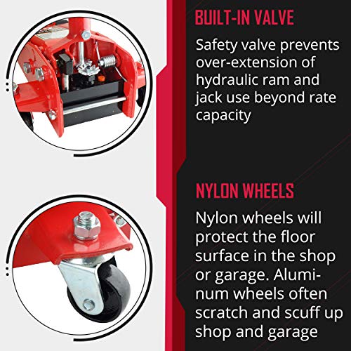 3 Ton Floor Jack Compact Service Jack Wide Lifting Range Jacks Cars and