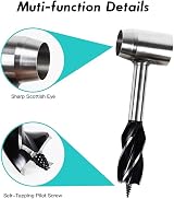 VOANZO Manual Auger Drill Stainless Steel Wood Peg Hole Tool Camping Bushcraft view 5