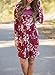 ZESICA Women's Long Sleeve Floral Print Pleated Casual Swing Tunic T-shirt Dresses