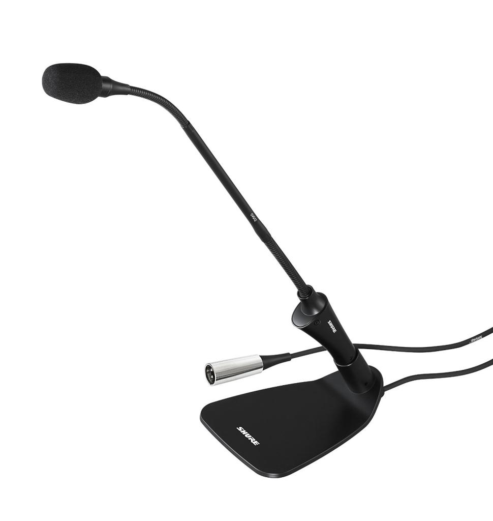 Shure CVG12B/C Gooseneck Condenser Microphone, 12Inch, Inline PreAmp, Flange