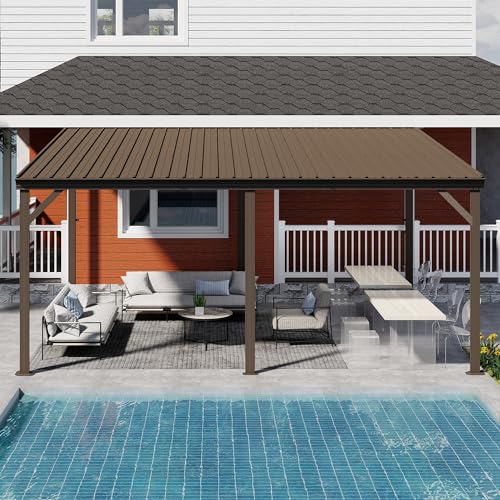 Domi 12x16 Lean-to Gazebo Review: Wall-Mounted Hardtop Shelter with Drainage image 22