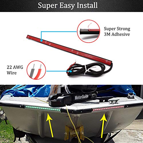 Botepon Marine Led Boat Lights, Stern Lights, Deck Light, Pontoon Lights, Bass Boat Light IP67