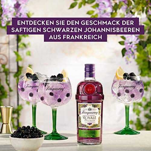 Tanqueray Blackcurrant Royale Gin | Leckeres Johannisbeer-Aroma | Empfohlen für Gin Tonic & Cocktails | 41,3% vol | 700ml Einzelflasche | – Bild 8