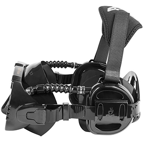 Pro Ear Scuba Diving Mask for all around Ear Protection All Black
