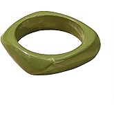 tenghong2021 Multiple Color Square Acrylic Resin Bangle for Women Simple Transparent Resin Chunky Thick Thin Wide Bracelet Irregular Geometric Plastic Wristbands Cuff Bracelet for Women Gifts Jewelry