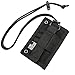 OneTigris Tactical ID Card Holder Hook & Loop Patch Badge Holder Neck Lanyard Key Ring and Credit Card Organizer (Black)