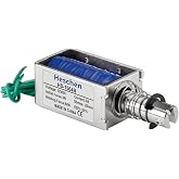 Heschen DC 12V Solenoid Electromagnet, 3A Max Force 60N, 20mm Stroke | Initial Force 3N, Push Pull Type, Open Frame, Linear Motion, HS-1564B