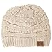 Thick Slouchy Knit Oversized Beanie Cap Hat,One Size,2 Pack: Beige/Ivory