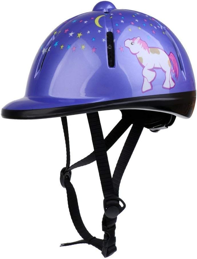 Xiaozxwlhq Adjustable Horse Riding Helmet Equestrian Kids Protective Gear Helmet for 2 to 6 Years Old (Purple) : Sports & Outdoors