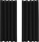 Deconovo Blackout Curtains 2 Panels 66 x 63 Inch Eyelet Thermal Sleep Room