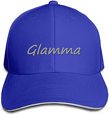 FLYL Glamma T Shirt Unisex Washed Twill Sandwich Bill Cap Adjustable Peaked Baseball Cap Fashion Golf Hat Cool Baseball Caps &amp; Golf Capsfashion Baseball Golf Hat RoyalBlue