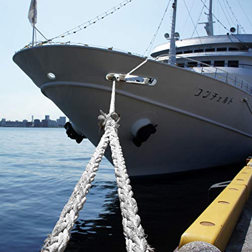 Solid Braid Anchor Line with Thimble 3/8 in x 100Ft 3 Strand Twisted Braid Anchor/Rigging Line