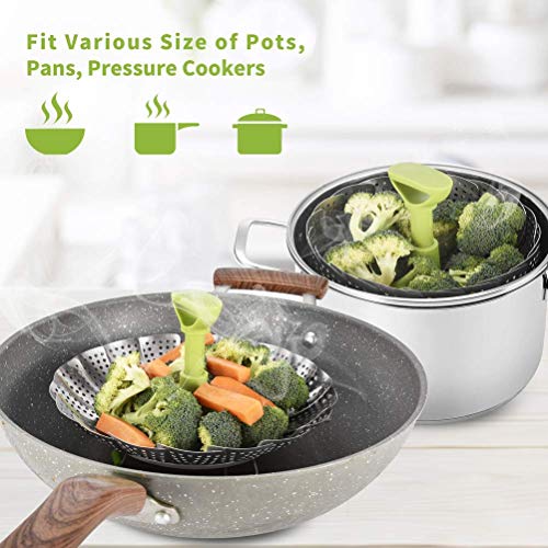 image for Roontin Stainless Steel Vegetable/Veggie Steamer Basket For Instant Co