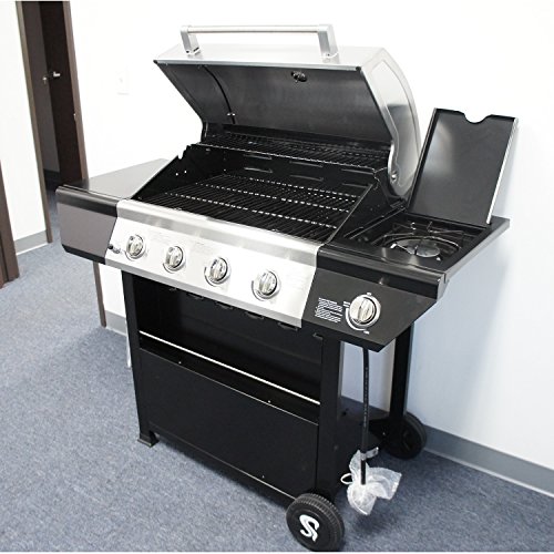 Barbeque Gas Grill,60000 BTU 4 Burner Stainless Steel BBQ Grills with