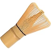 AOTISBAO 100 Prong Matcha Whisk Natural Bamboo Tea Powder Whisk Semi-handmade Chasen for Making and Stirring Matcha Golden Ba
