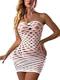 FasiCat Women's Mesh Lingerie Fishnet Babydoll Mini